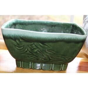 VTG Cookson Pottery CP-4806 USA Dark Green Style Planter  aunttgramms1 (274)